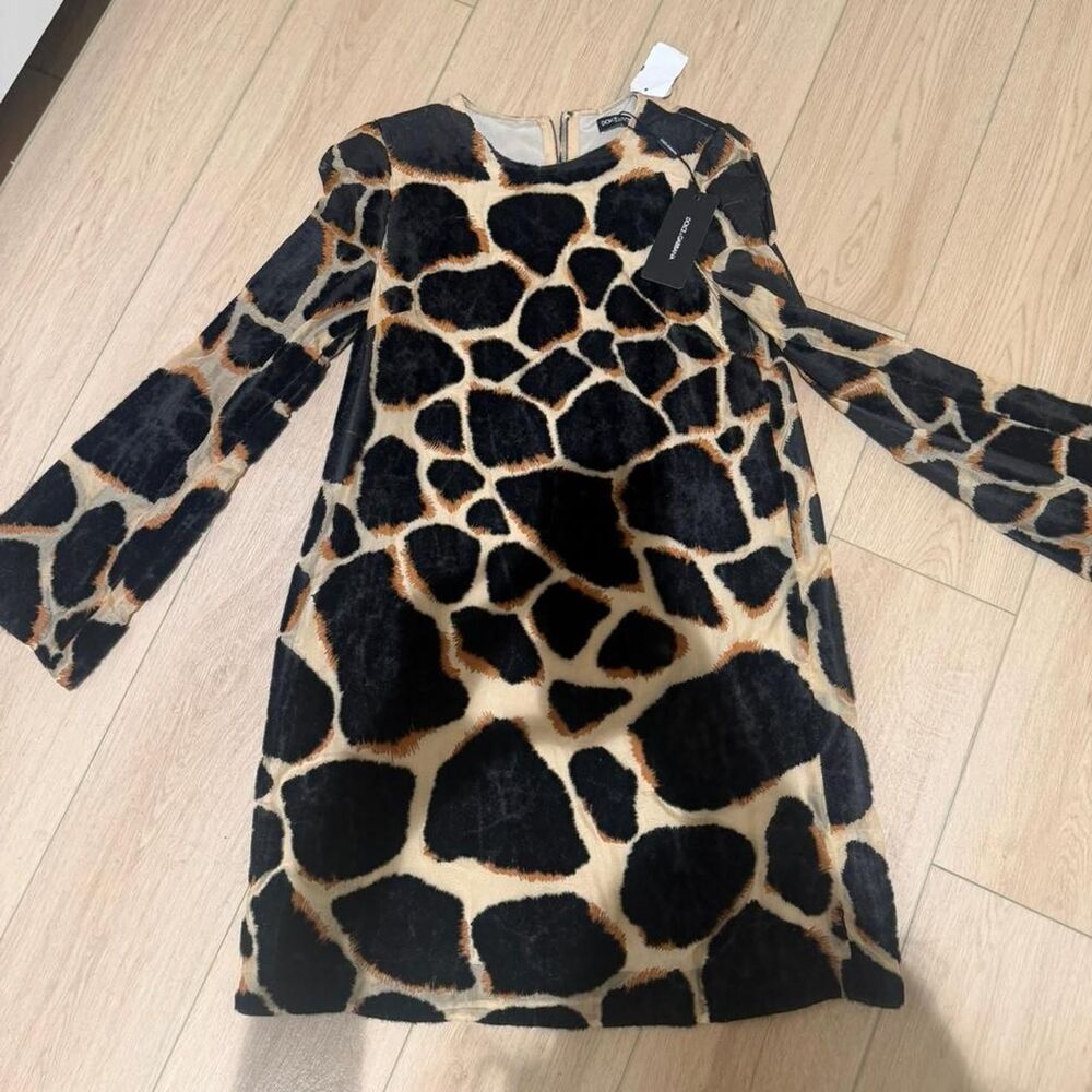 $3600 Dolce & Gabbana Giraffe print dress with...